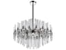 Miroir 10-Light Polished Nickel Linear Chandelier