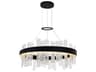 Guadiana LED Chandelier in Black and Satin Gold
