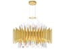 Cityscape 12-Light Satin Gold Round Chandelier