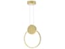 Pulley Satin Gold Geometric Round Mini Pendant