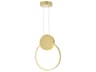 Pulley Satin Gold Geometric Round Mini Pendant