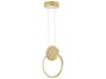 Pulley Satin Gold Geometric Round Mini Pendant