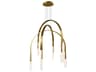 Curva Brass LED Tiered Chandelier