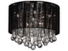 Water Drop 6-Light Chrome Drum Flush Mount