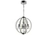 Abia 4-Light Chrome Globe Chandelier