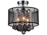 Radiant 3-Light Chrome Traditional Drum Semi Flush Mount