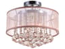 Radiant 6-Light Chrome Traditional Drum Semi Flush Mount