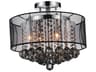 Radiant 6-Light Chrome Traditional Drum Semi Flush Mount