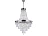 Vast 17-Light Chrome Empire Chandelier