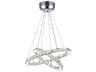Ring 2-Light LED Pendant a Modern Crystal Chandelier