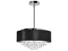 Dash 4-Light Chrome Black Drum Pendant