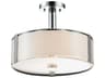 Lucie 4-Light Chrome Drum Semi Flush Mount