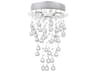 Rain Drop Flush Mount Crystal Chandelier