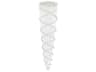 Double Spiral 9-Light Flush Mount Crystal Chandelier