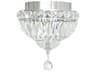 Stefania 2-Light Crystal Flush Mount Modern Chrome