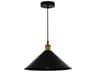 Brave 1-Light Black Pendant