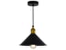 Brave 1-Light Black Mini Pendant