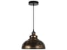 Vogel 1-Light Antique Copper Dome Mini Pendant