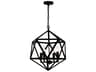 Amazon 4-Light Pendant in Black Geometric