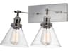 Eustis 2-Light Polished Nickel Vanity Light