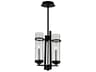 Sierra 2-Light Black Cylinder Mini Pendant