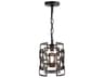 Litani 1-Light Brown Geometric Mini Pendant