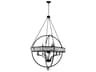 Arkansas 12-Light Black Traditional Globe Chandelier