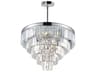Weiss 12-Light Chrome Tiered Chandelier