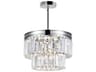 Weiss 4-Light Chrome Tiered Chandelier