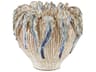 Tropical Crown Ivory Reactive Blue Vase