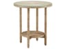 Limay Round Natural Rope Clear Glass End Table