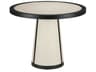 Deanna 38" Round Wood Ivory Black Foyer Table
