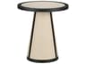 Deanna 22" Round Wood Ivory Black End Table