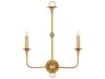 Nottaway 2-Light Contemporary Gold Leaf Wall Sconce