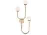 Highsmith 3-Light Brass Natural Wall Sconce