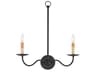 Saxon 2-Light Zanzibar Black Wall Sconce