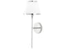 Brimsley 1-Light Polished Nickel Glass Wall Sconce