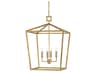 Denison 4-Light Contemporary Gold Leaf Candelabra Chandelier