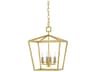 Denison 4-Light Contemporary Gold Leaf Candelabra Chandelier