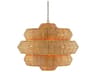 Antibes 18-Light Khaki Natural Brown Tiered Chandelier