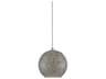 Giro 1-Light Painted Silver Nickel Blue Glass Globe Mini Pendant