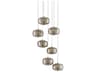 Pepper 7-Light Painted Silver Nickel Cylinder Pendant