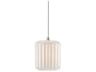 Dove 1-Light Painted Silver White Cylinder Mini Pendant