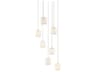 Dove 7-Light Painted Silver White Cylinder Pendant