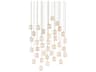 Dove 36-Light Painted Silver White Cylinder Pendant
