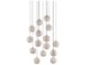 Finhorn 15-Light Painted Silver Pearl Globe Pendant