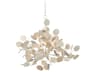 Lunaria 6-Light Contemporary Silver Leaf Chandelier