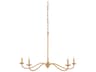 Saxon Rattan Small Chandelier 5-Light Natural