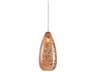 Rame 1-Light Copper Silver Painted Glass Mini Pendant