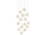 Piero 15-Light White Painted Silver Dome Pendant